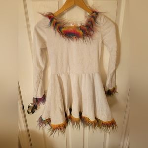 Unicorn costume with Rainbow wig and hood
